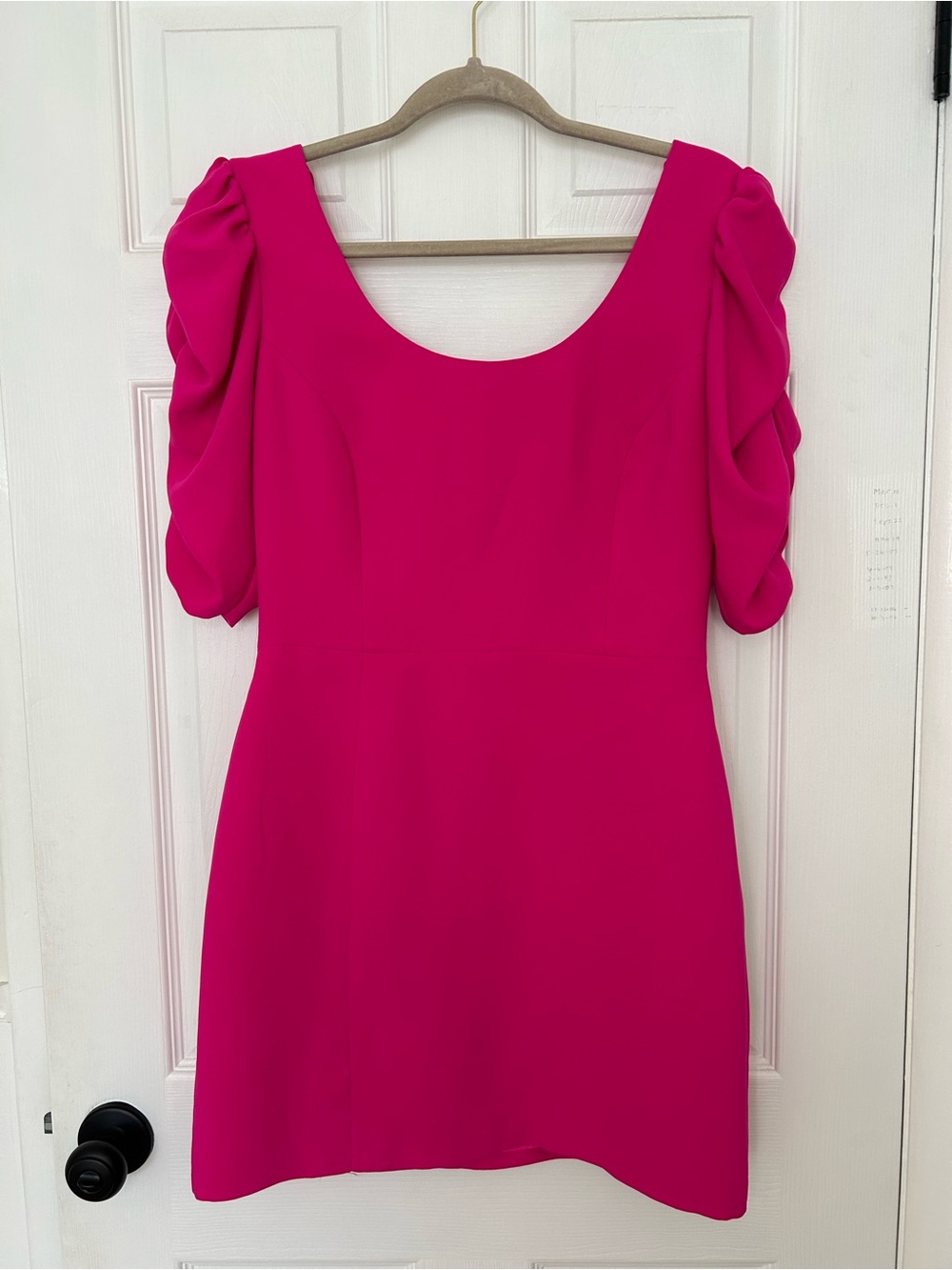 Amanda Uprichard Barton Dress No Slit Hot Pink